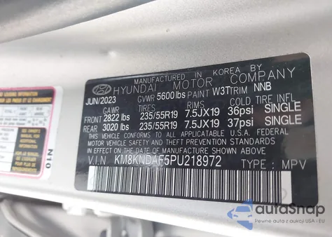 2023 Hyundai Ioniq 5 Sel from USA, damaged, VIN KM8KNDAF5PU218972